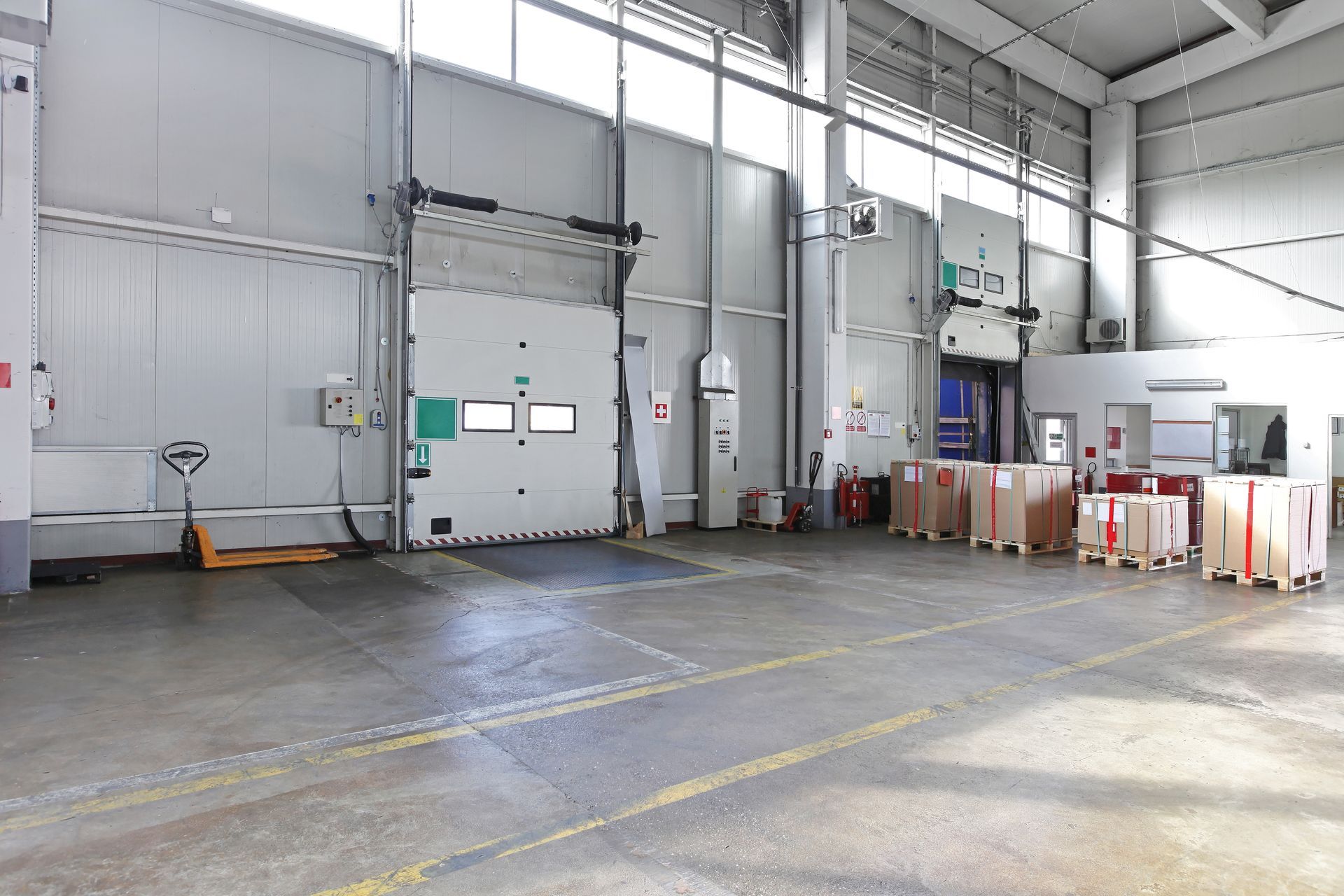 Loading door warehouse. Loading door warehouse.