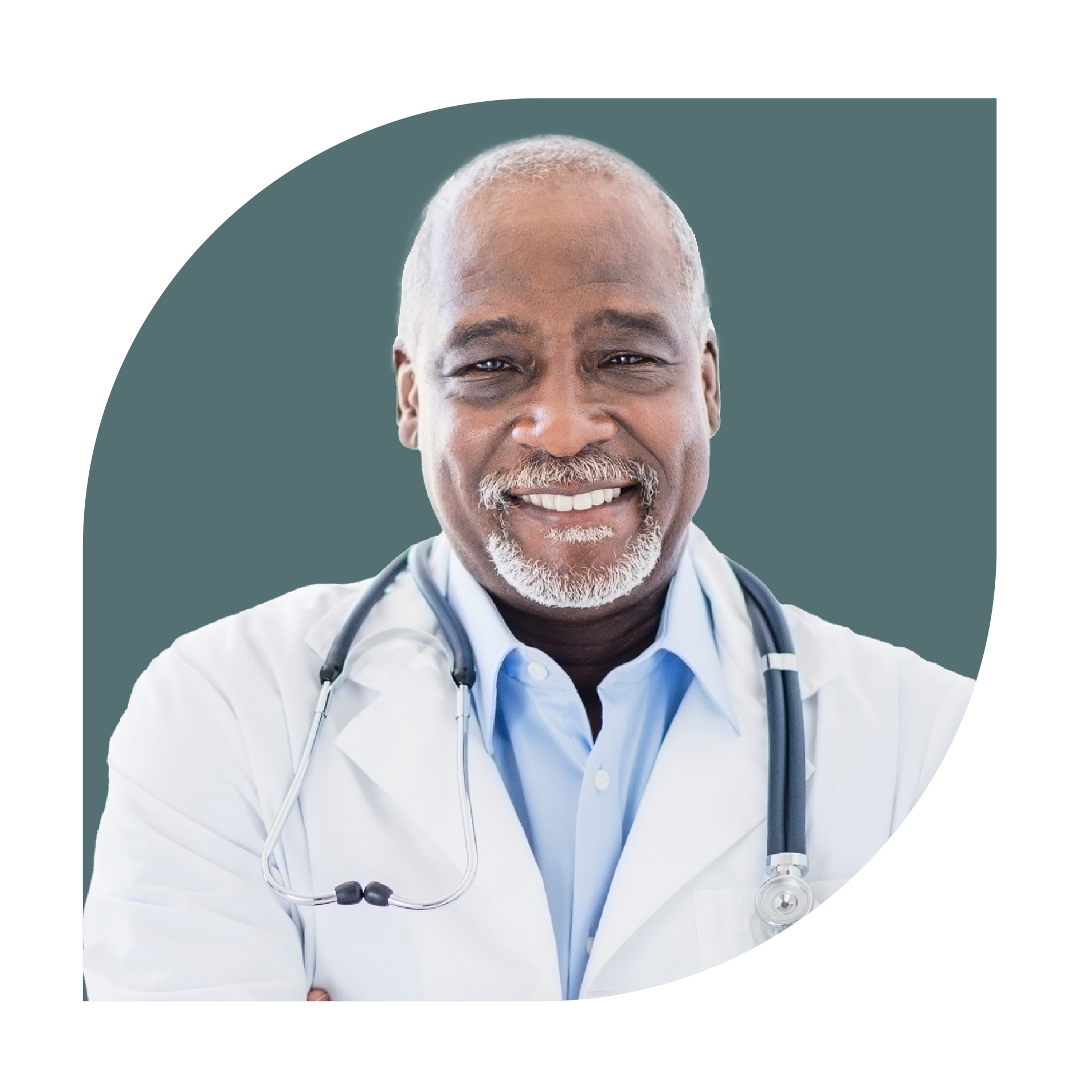 Image of smiling physical therapist with stethoscope