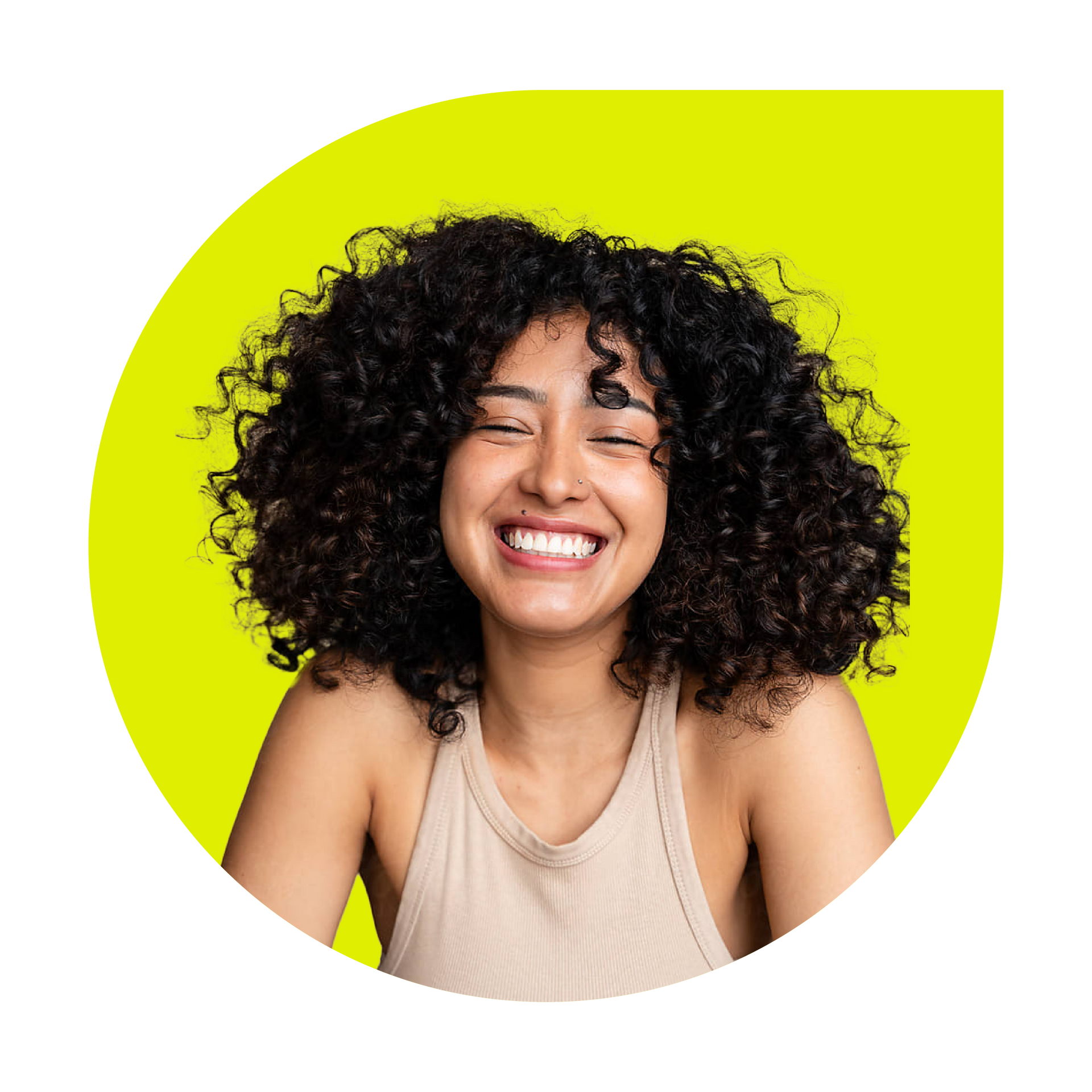 Female patient smiling