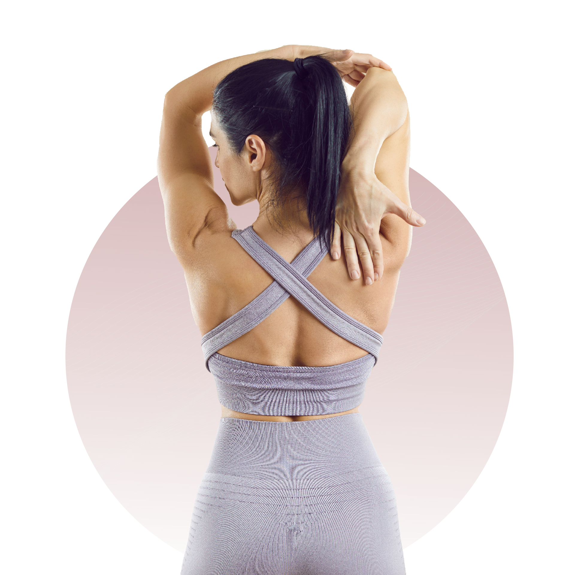 Woman stretching her arm