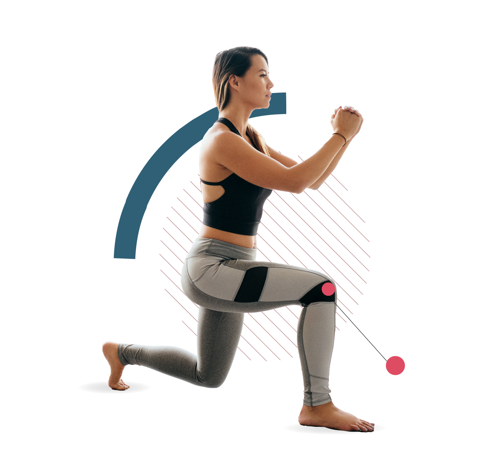 Image of woman performing a lunge exercise