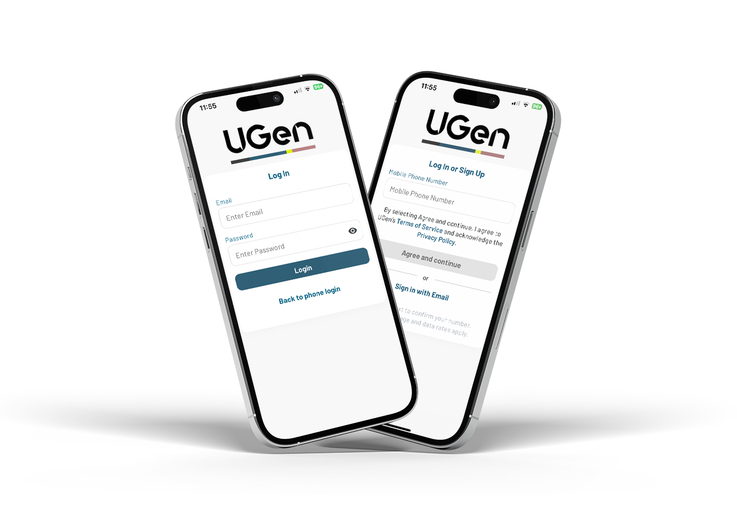 Image of app displayed on smart phones