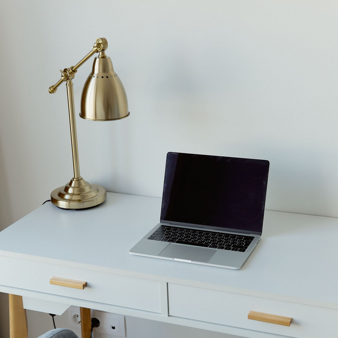 Photo of a modern desk