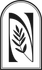 Black-and-white logo of a wheat stalk inside an arched frame