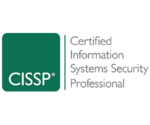 CISSP certification logo: green square with