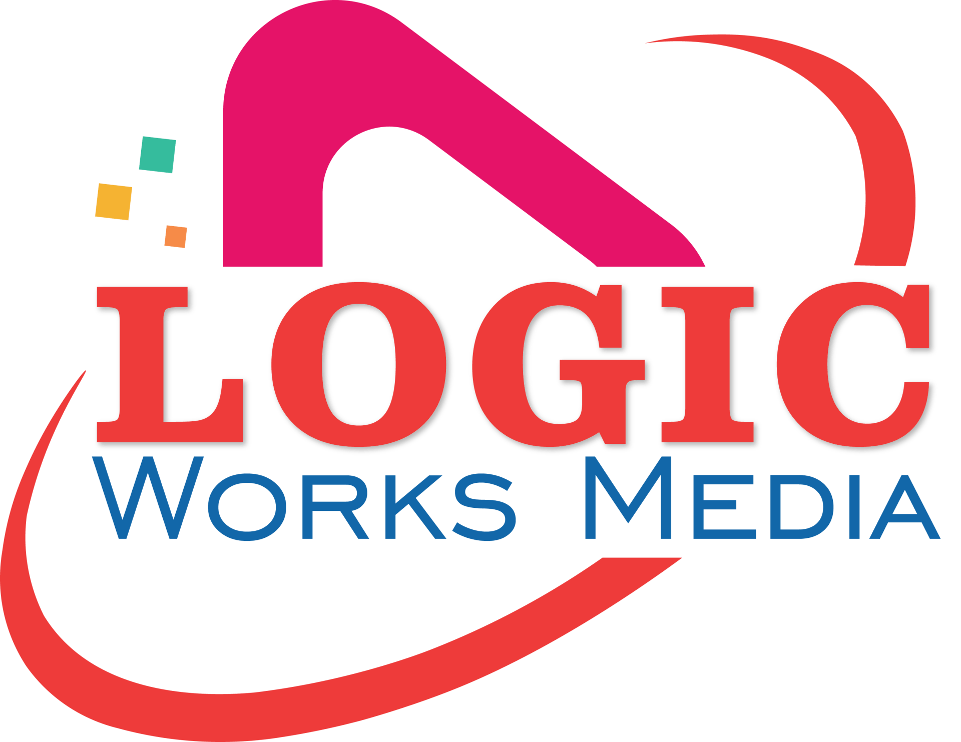 Logo for Logic Works Media, with text