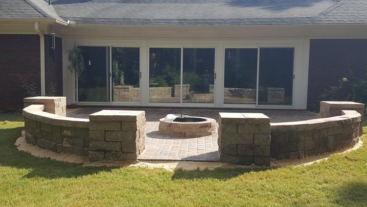 Hardscape in front porch