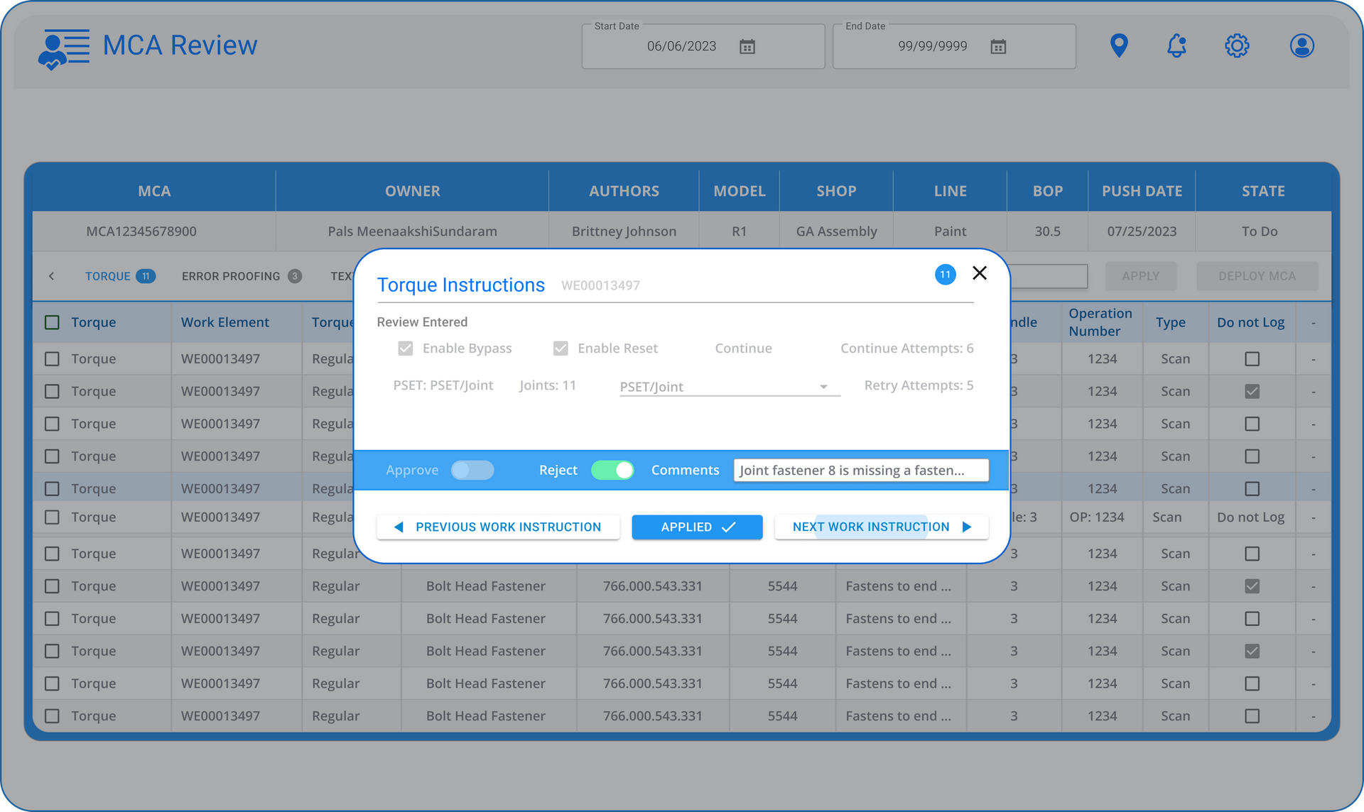 MCA Review