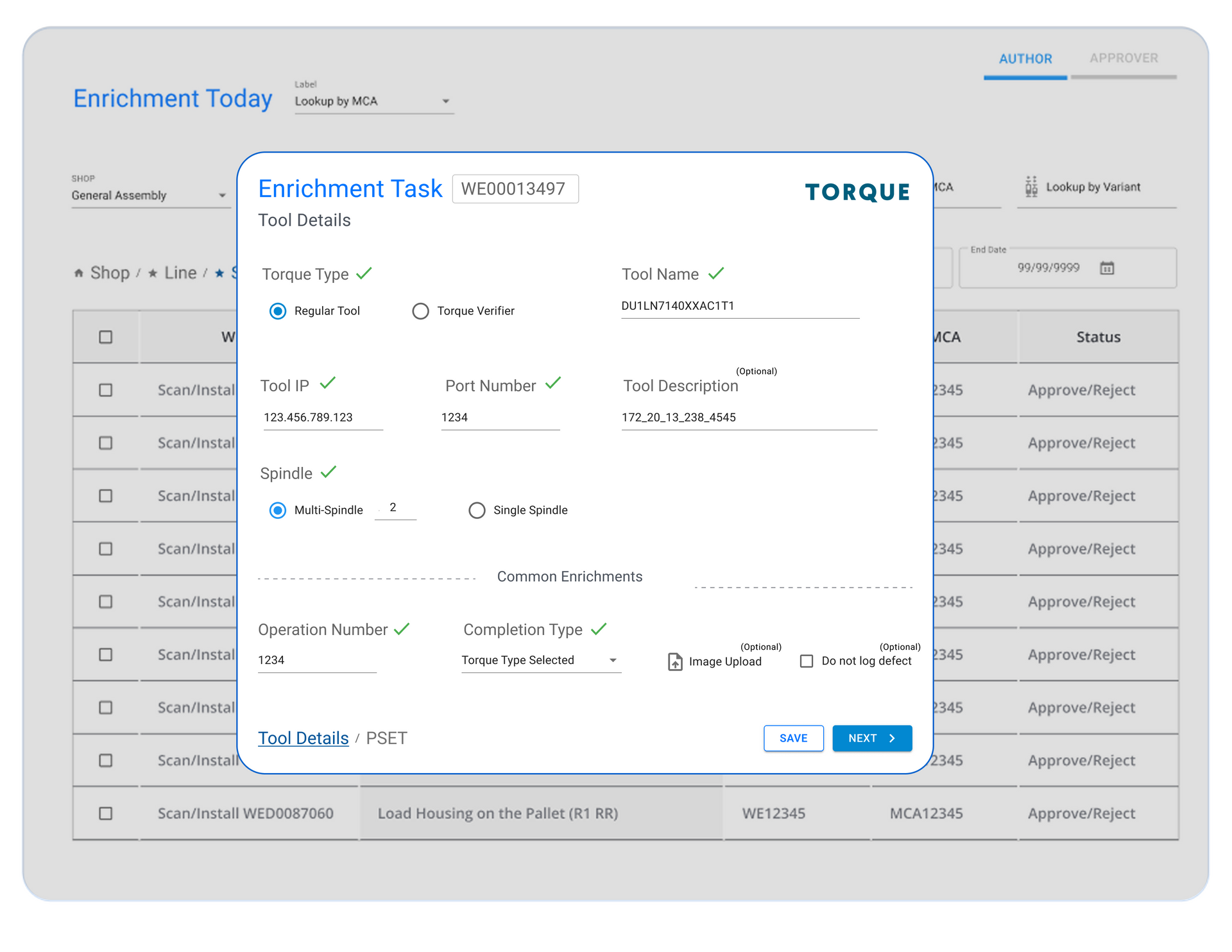 Torque Tool Details