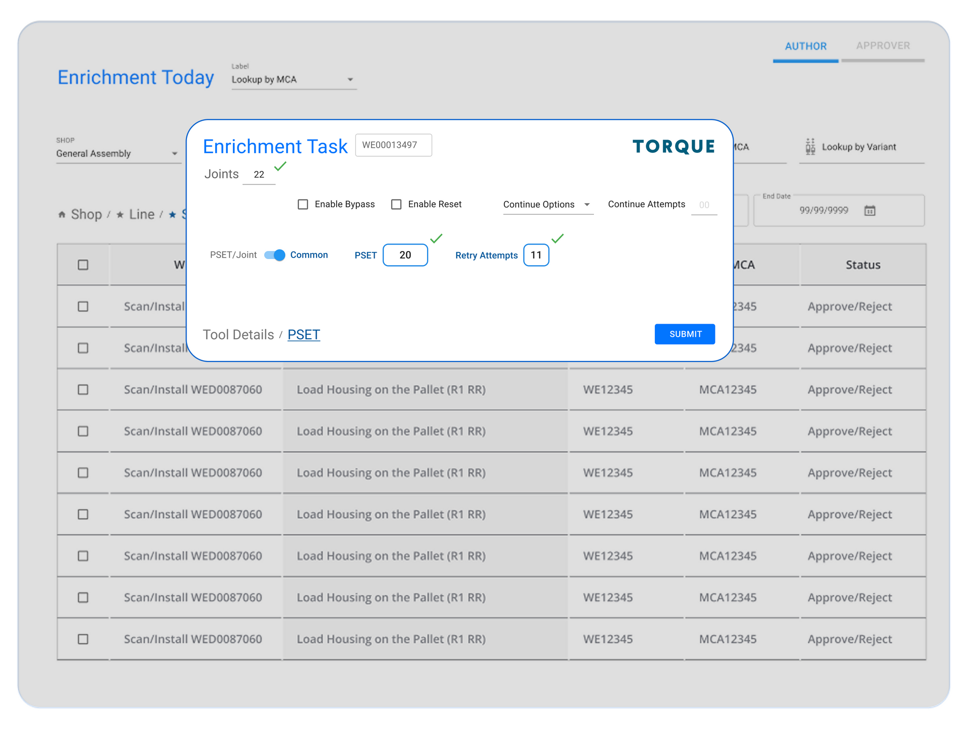Torque Enrichment Task