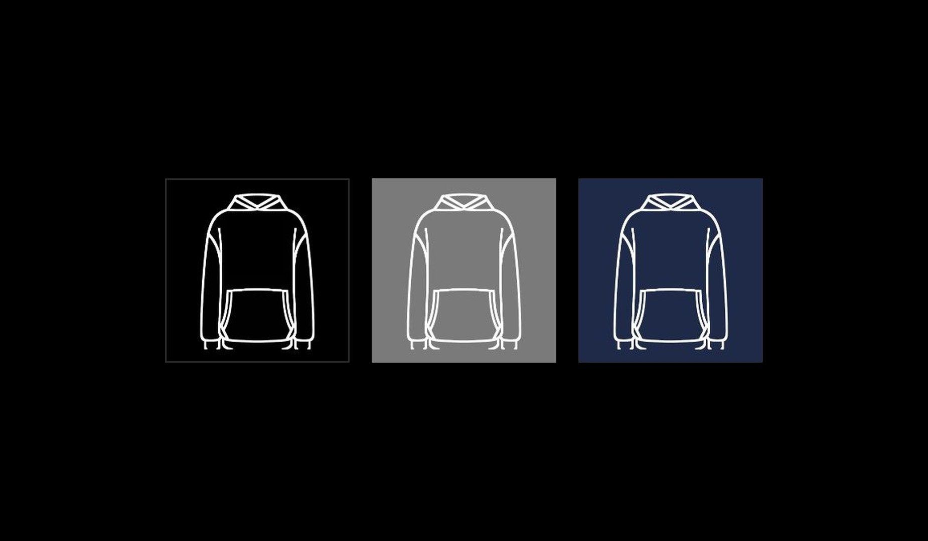 Four Seasons of Hoodies: black, gray and navy pullover hoodies