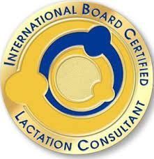 International Board Certified Lactation Consultant gold and blue circular logo