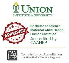 Union Institute & University approval seal for accredited Maternal Child Health: Human Lactation program