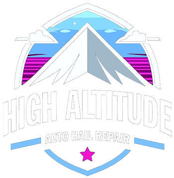 High Altitude Auto Rail Repair logo with mountain, sky, and magenta star accents