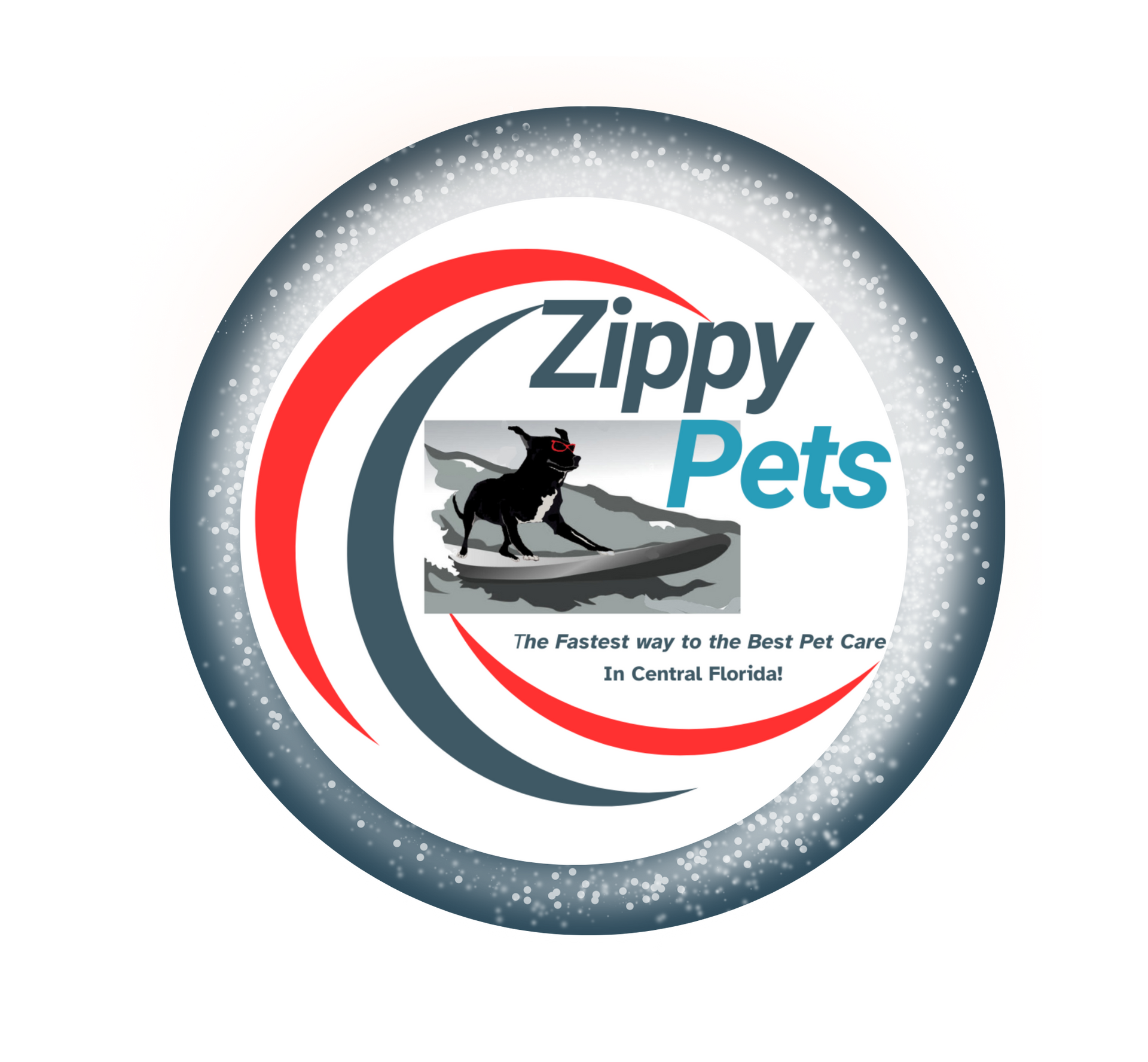 Neon-style logo with 