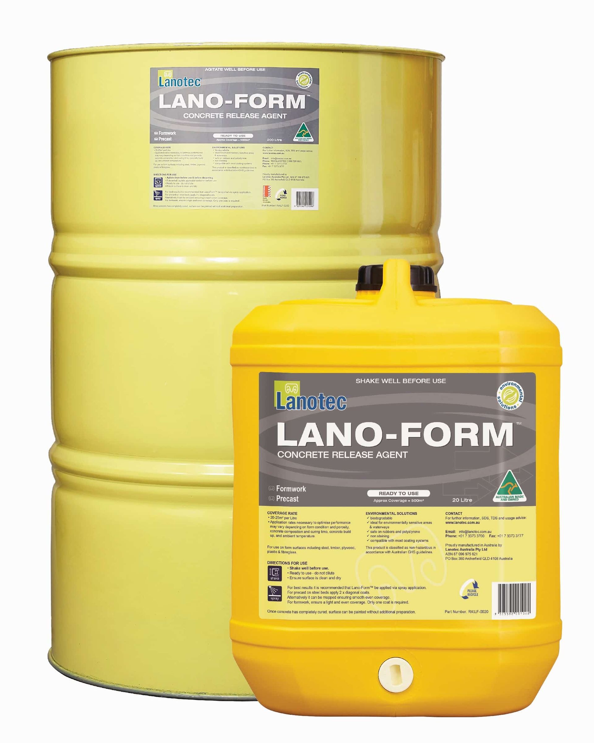 Lanotec Lano-form concrete release agent