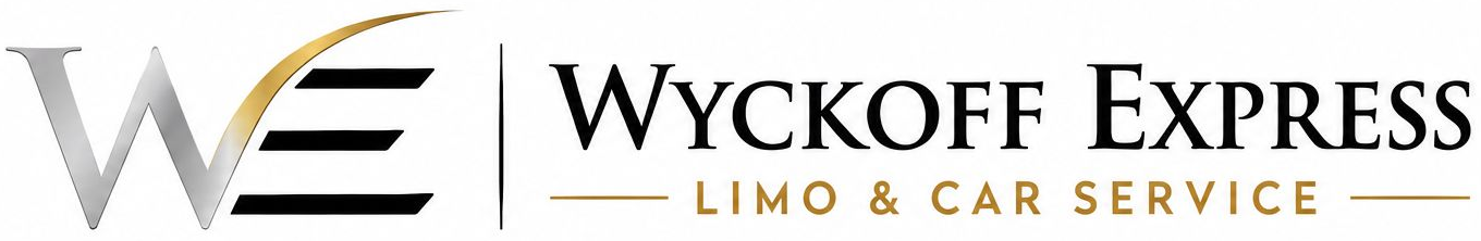 Wyckoff Car Service logo with black paper airplane icon and bold black text on white background