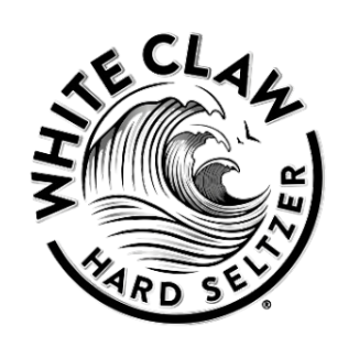 A black and white logo for white claw hard seltzer.