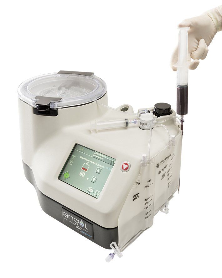 Angel PRP systeem - Vitalis Kliniek Tessenderlo PRP centrifuge voor haarbehandeling bij de Vitalis Kliniek in Tessenderlo