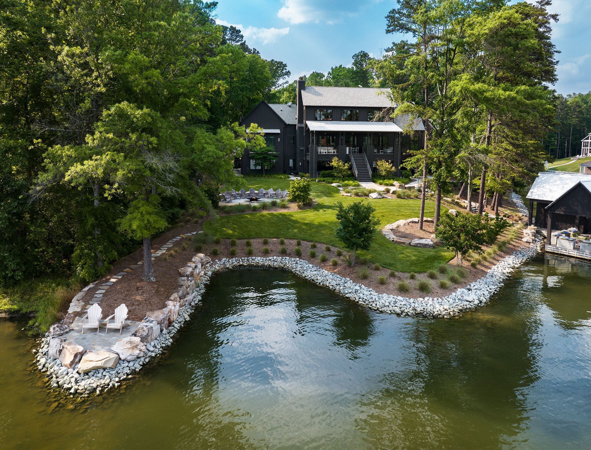 Lakeside house with dock