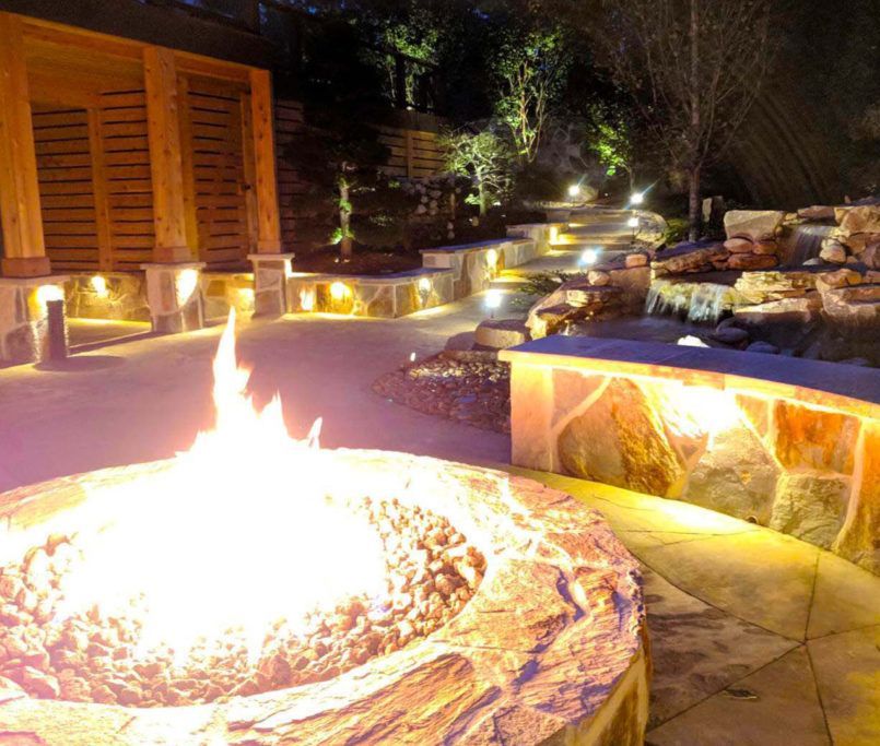 fireplace at patio