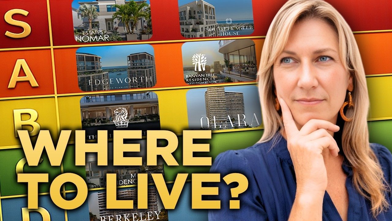 Collage of waterfront buildings and a woman with “WHERE TO LIVE?” text, likely a housing guide thumbnail