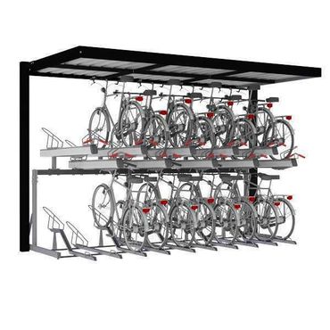 abri surélevé pour rack double Veloport
