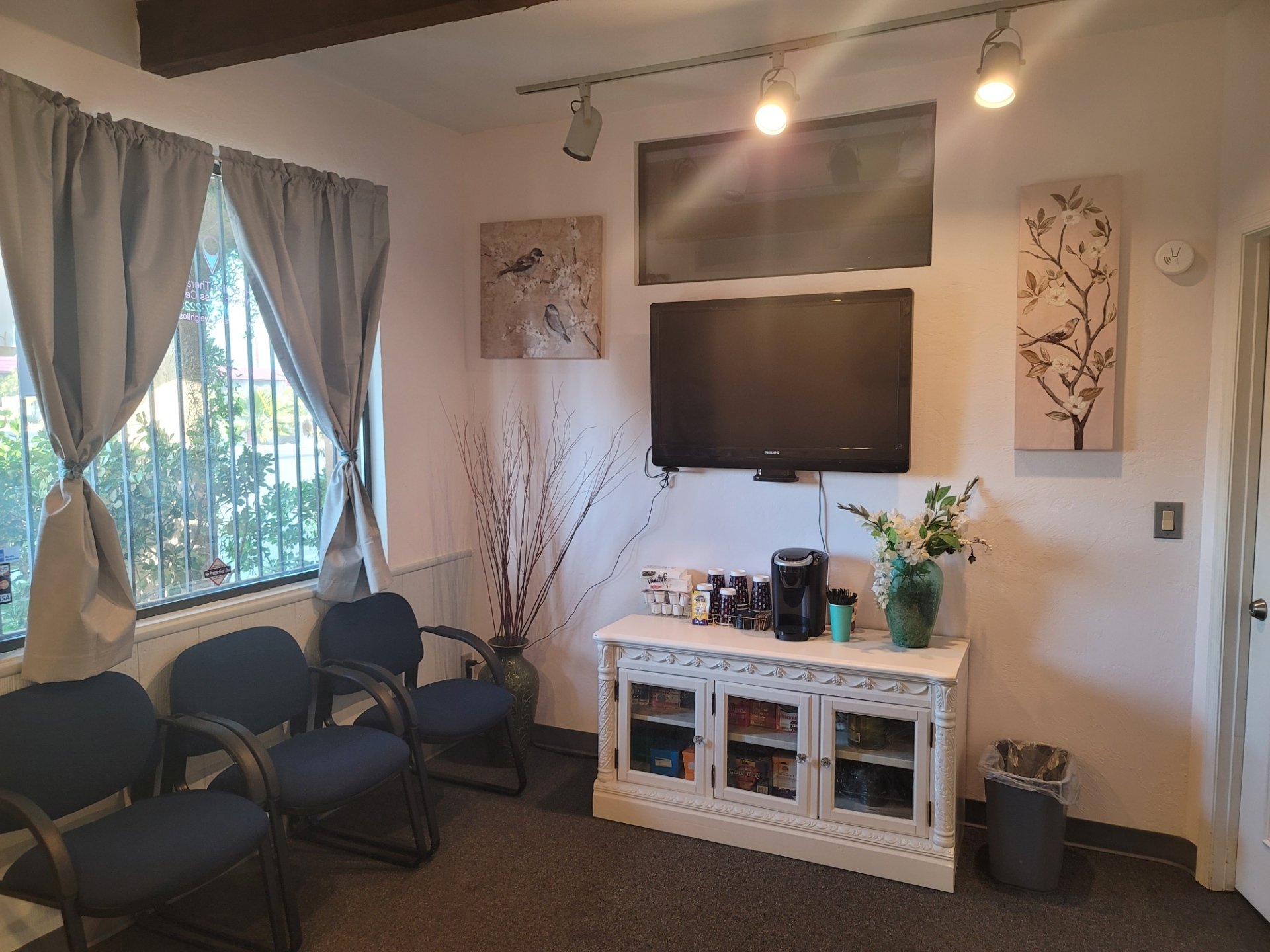 Clean, professional medical spa treatment room with neutral tones at Hydration Therapy & Weight Loss Center in Tucson