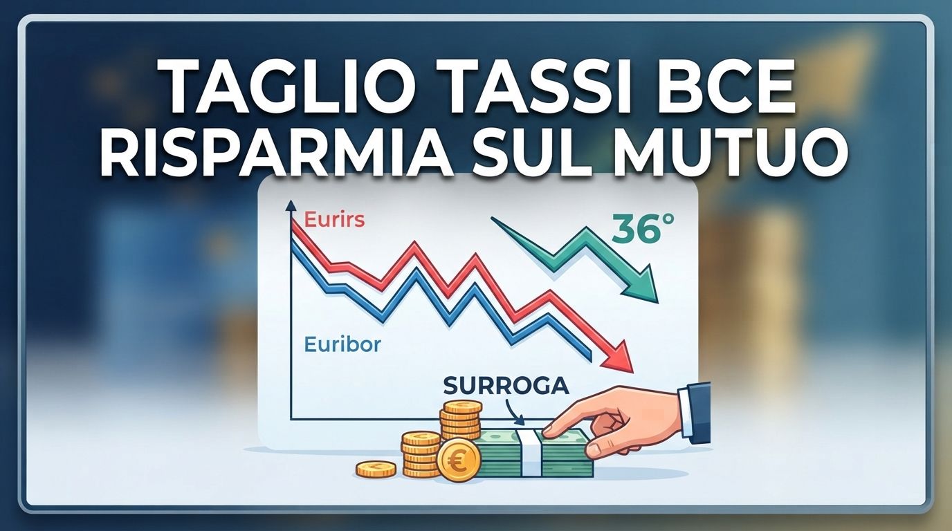 • Grafico andamento tassi Euribor e Eurirs per surroga mutuo
