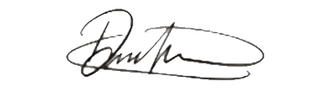 Black handwritten signature on a white background