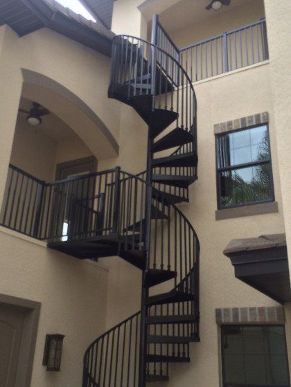 Steel Spiral stair kits- stack set for 3 floors