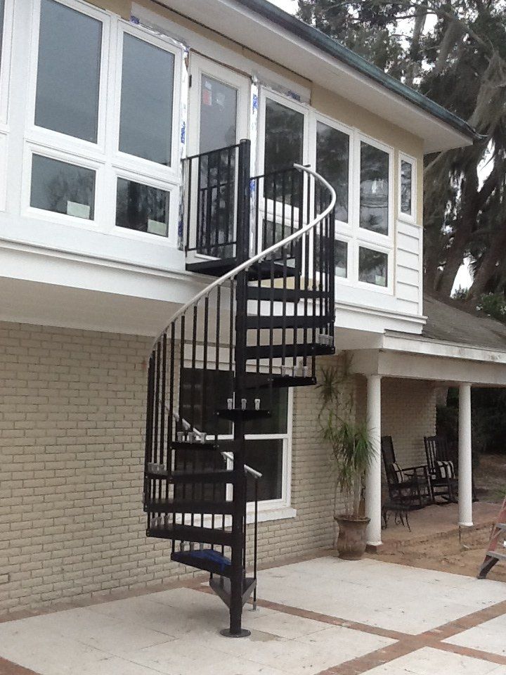 Steel spiral stair kit