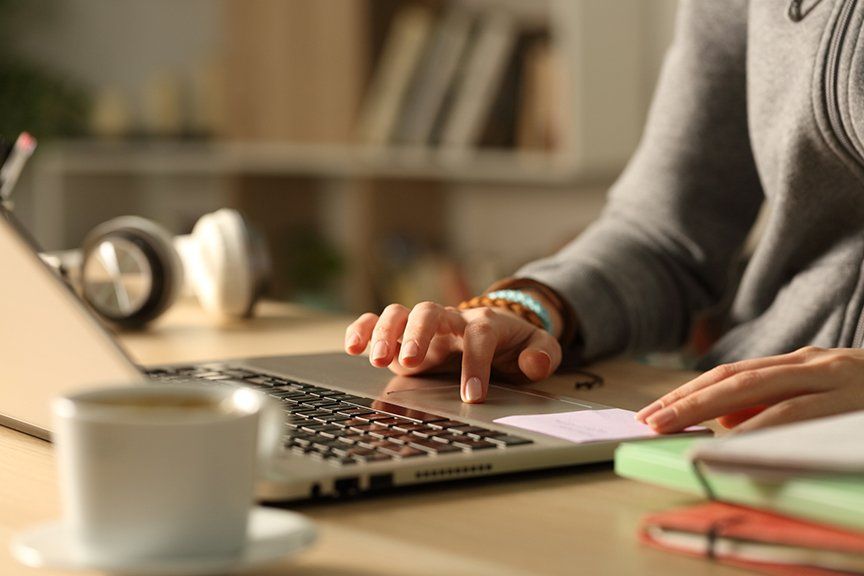 Woman Using a Laptop