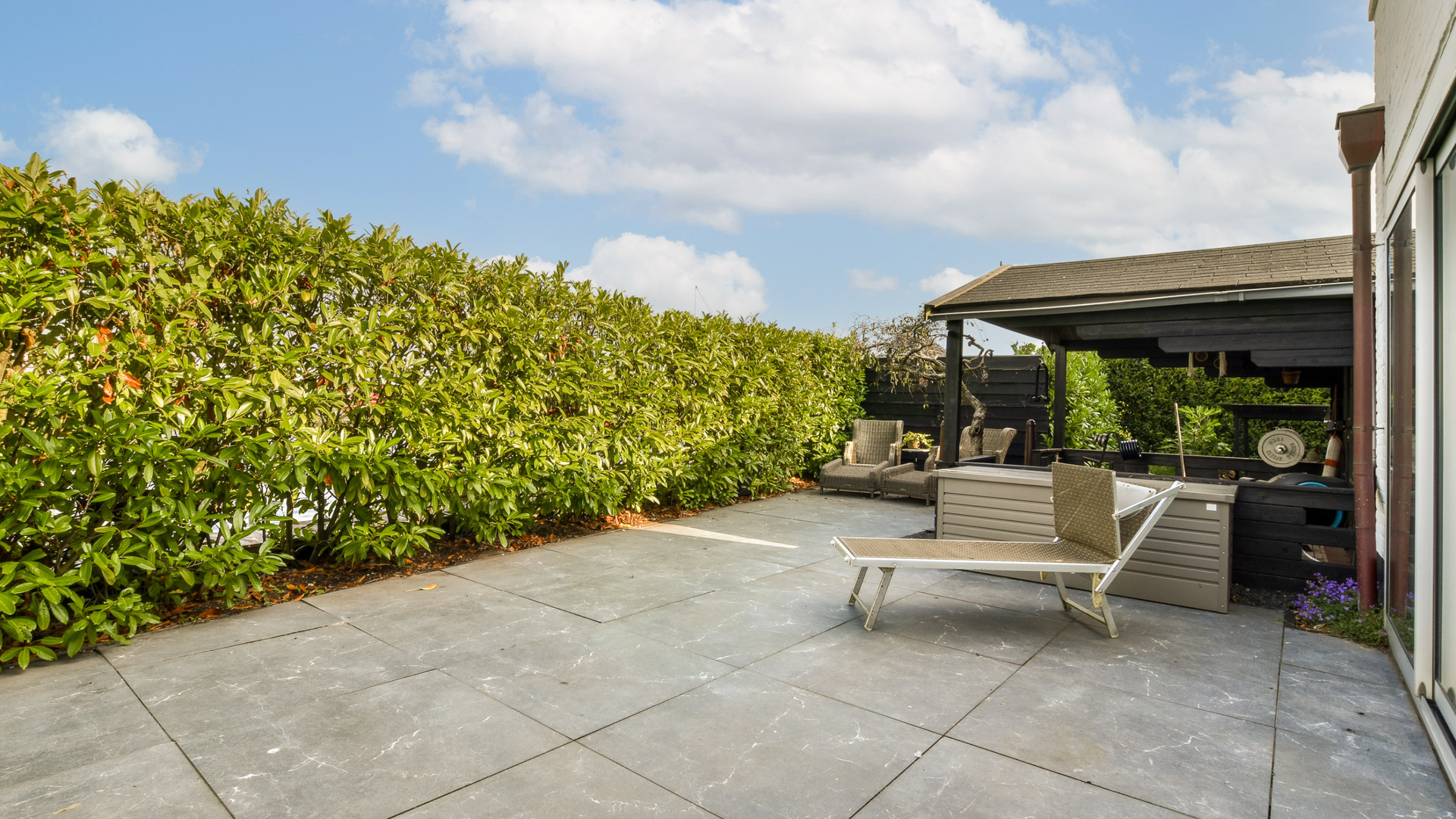 Stamped concrete patio installation by Stoneworks Construction Services
