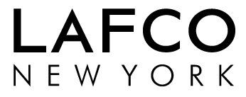 A black and white logo for lafco new york