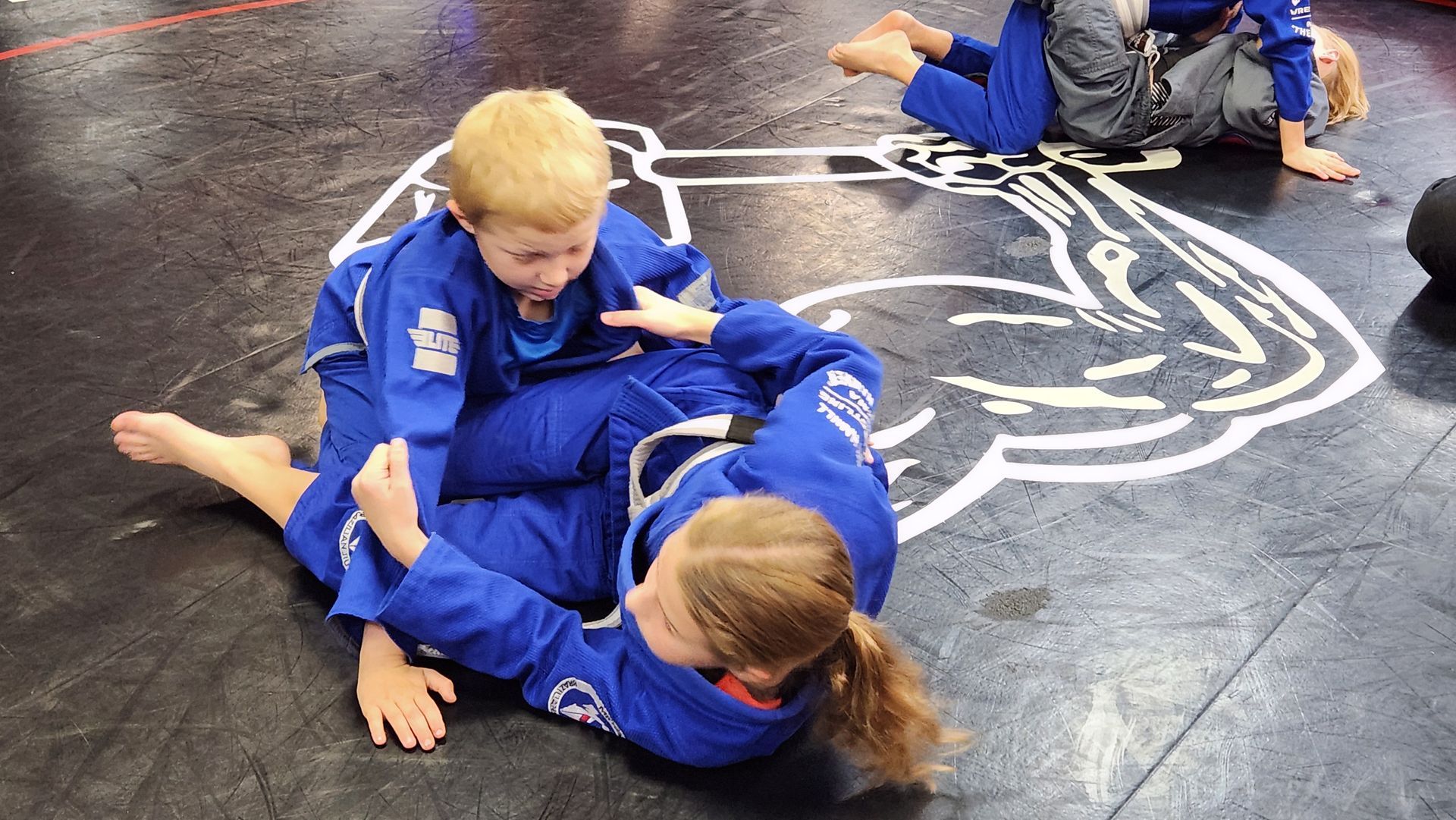 2 young Brazilian Jiu-Jitsu students 