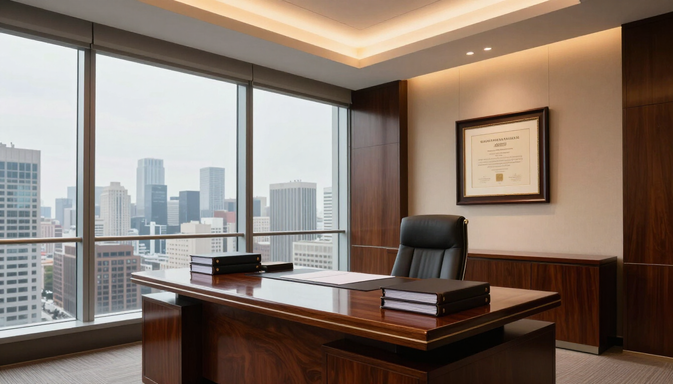 Professional law office interior at Hutchinson and Huffman, P.A. in West Palm Beach
