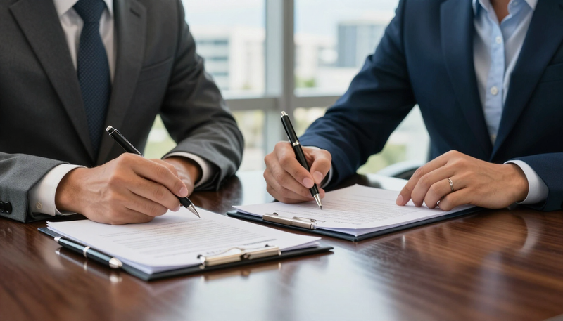 Business contract signing that led to a contract dispute in West Palm Beach