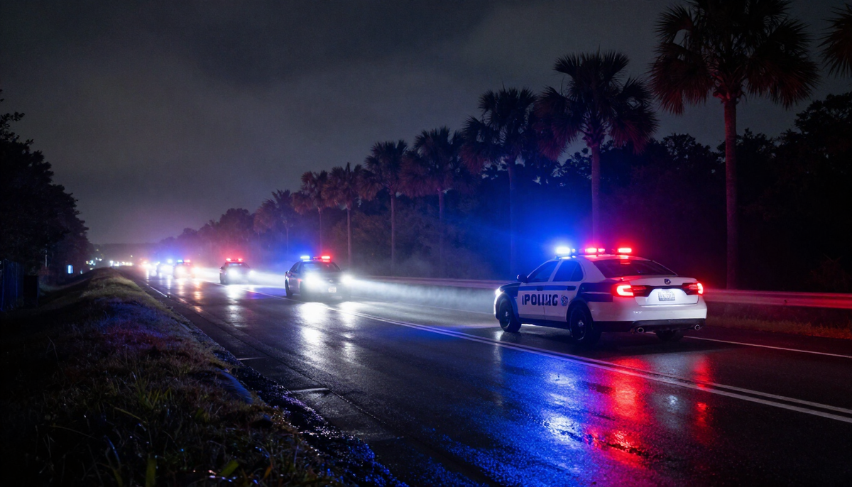 Night highway in Palm Beach County, Florida representing DUI defense