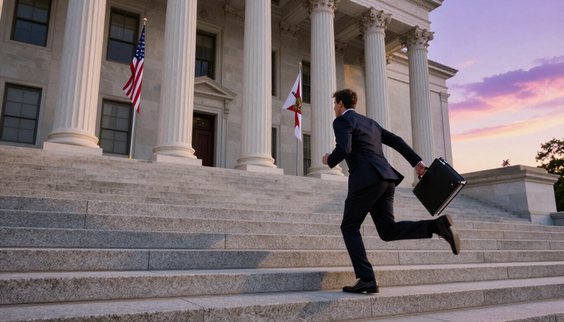 Courthouse steps where emergency injunction filings are heard in Florida