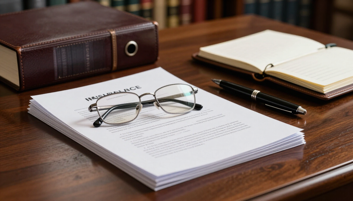 Insurance policy documents and legal paperwork representing bad faith insurance disputes in Florida