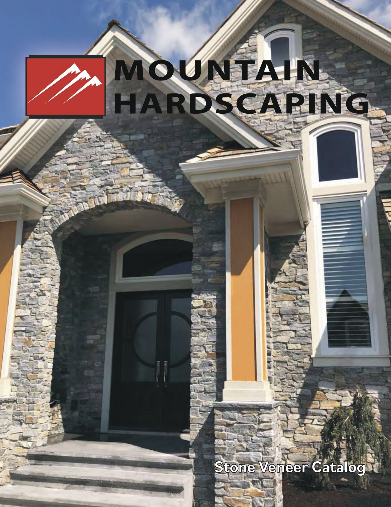 Natural stone veneer cladding installed on an exterior wall