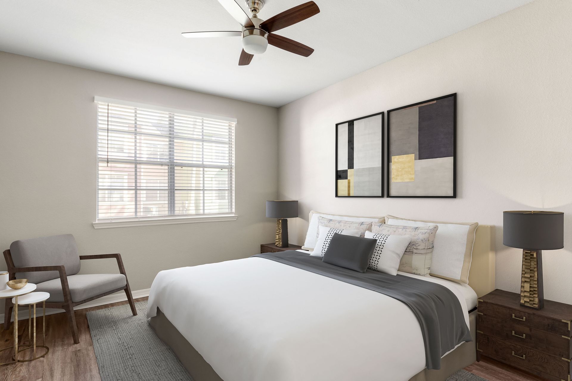 Spacious Bedroom with Walk-In Closet at Burano Hunter's Creek Apartment