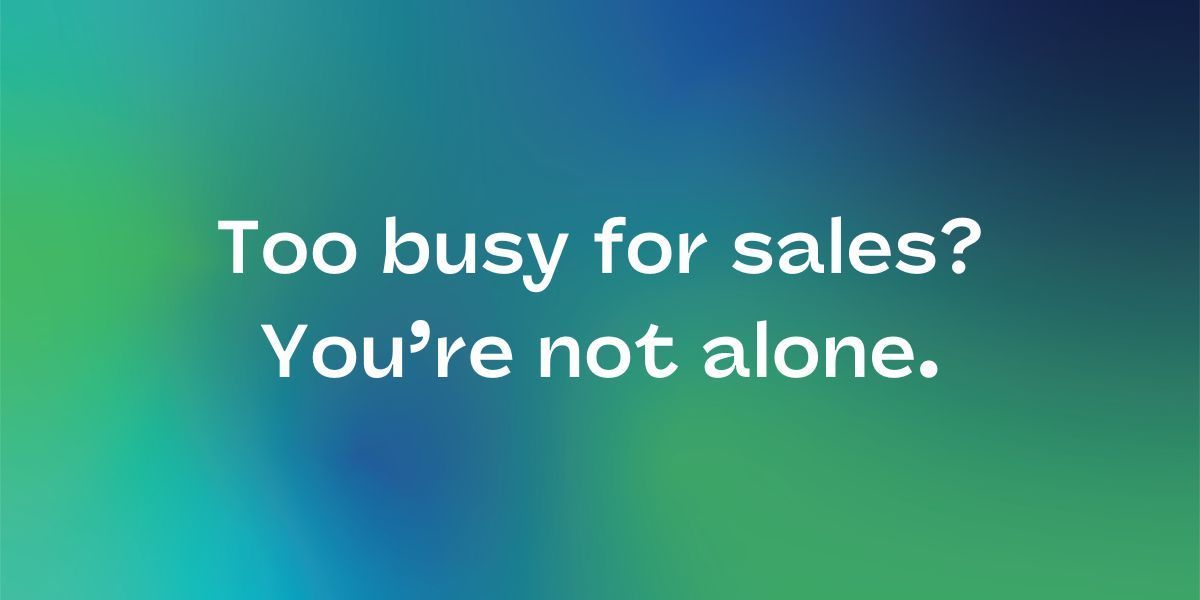 Text on a gradient background: