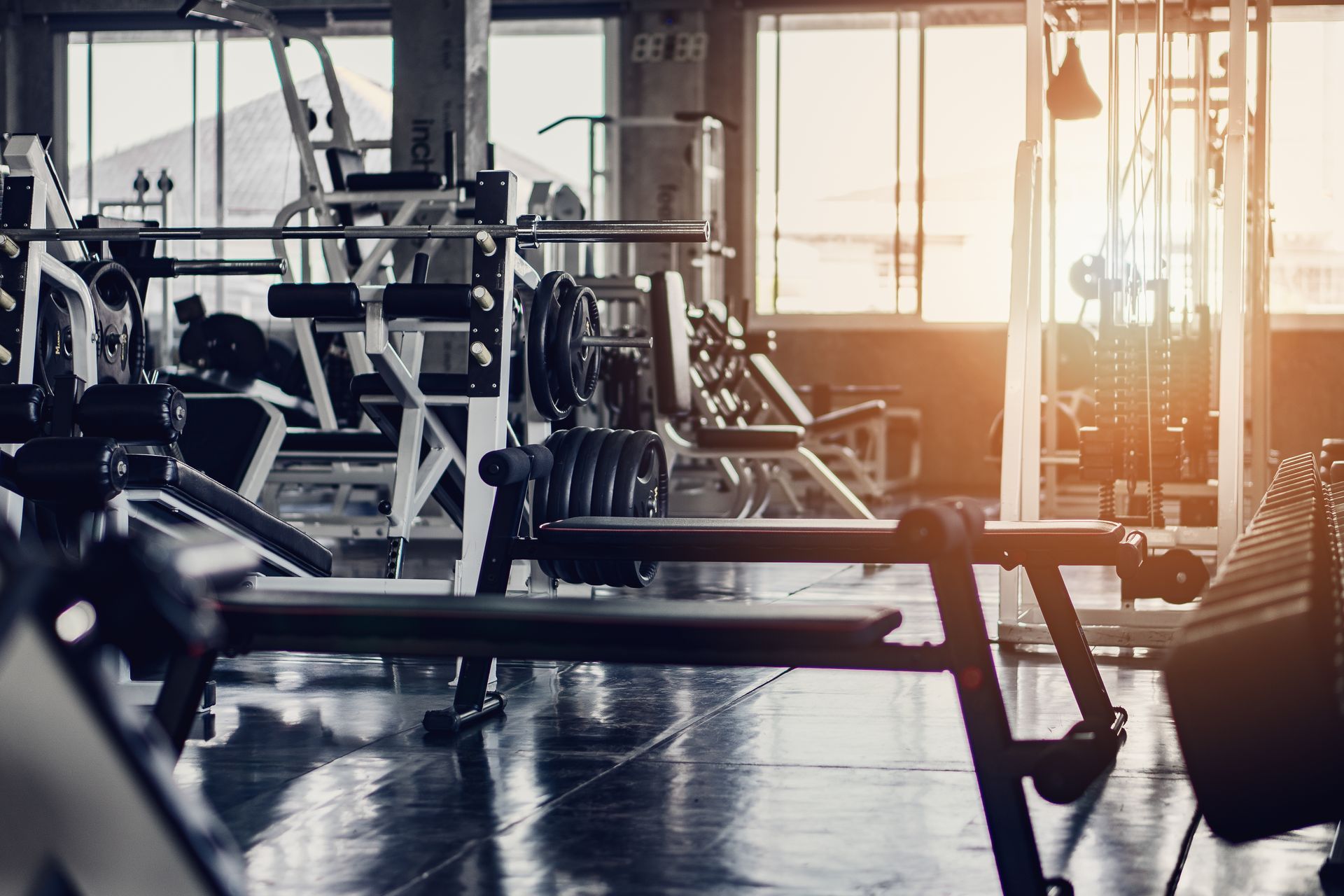 A fully equipped gym.