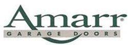 The logo for amarr garage doors is shown on a white background.