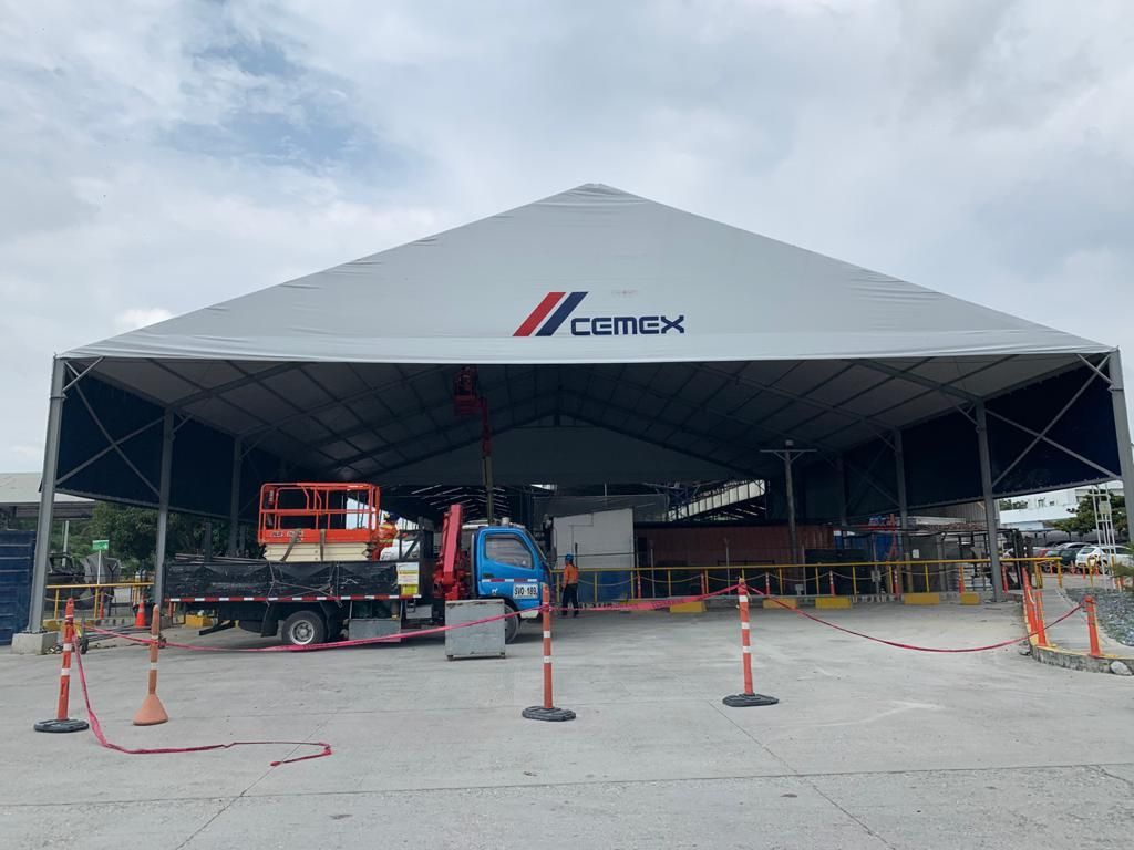 Carpa tipo Hangar en Bogotá, Cemex Colombia.
