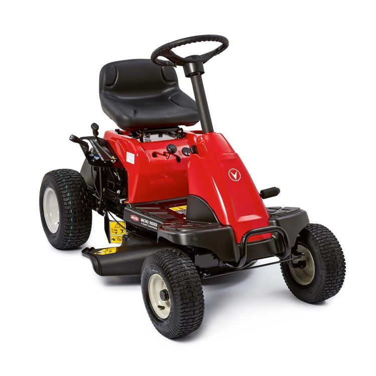 A Red Lawn Mower With a Black Seat on a White Background — Diamond Service Centre In Lismore, NSW