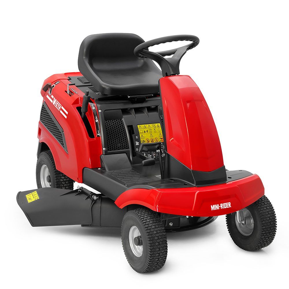 A Red Riding Lawn Mower With Its Doors Open on a White Background  — Diamond Service Centre In Lismore, NSW