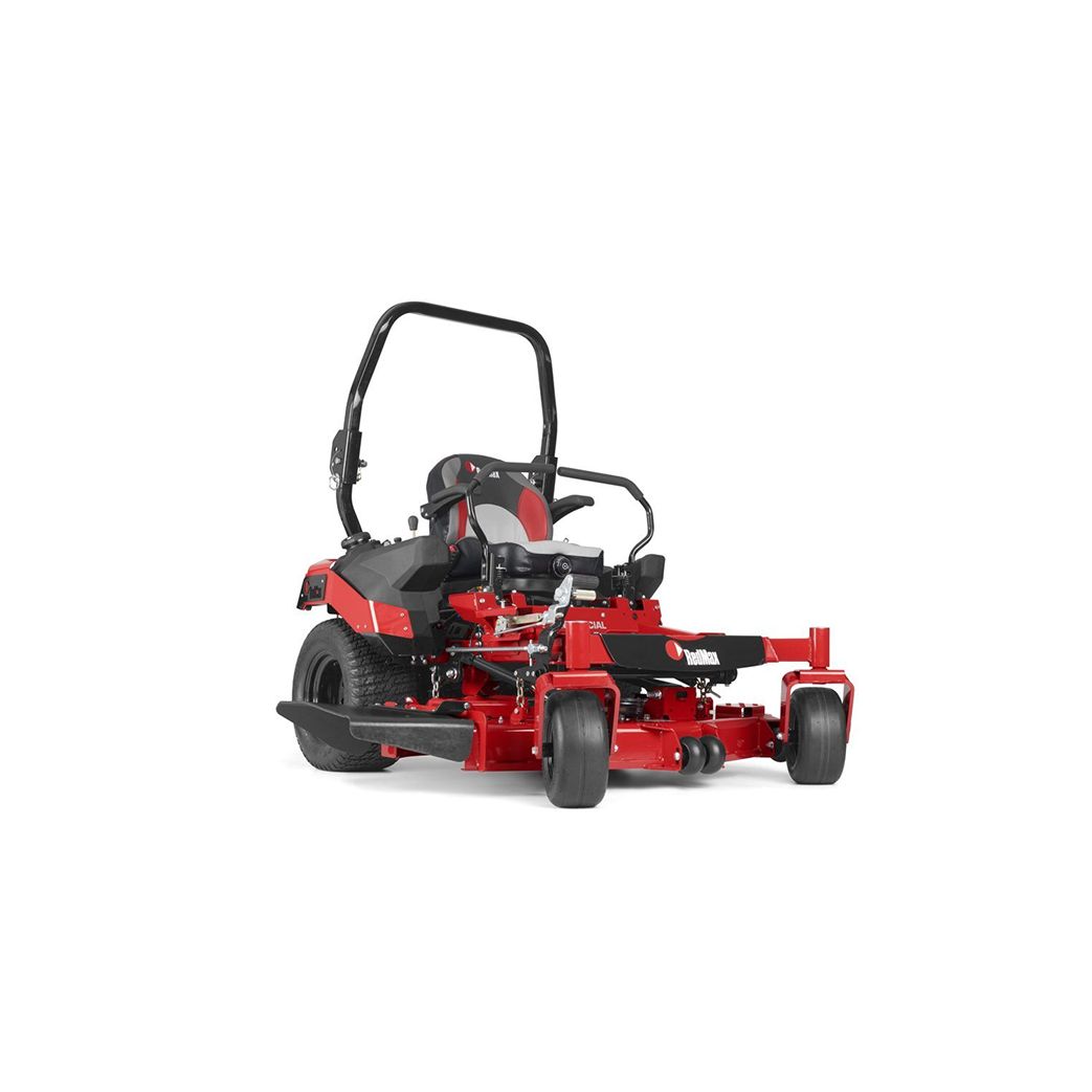 A Red and Black Lawn Mower is Sitting on a White Surface — Diamond Service Centre In Lismore, NSW